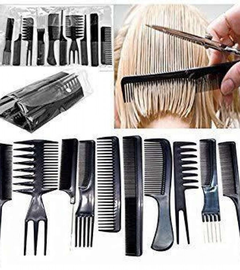10pcs Set Professional Hair Brush Comb