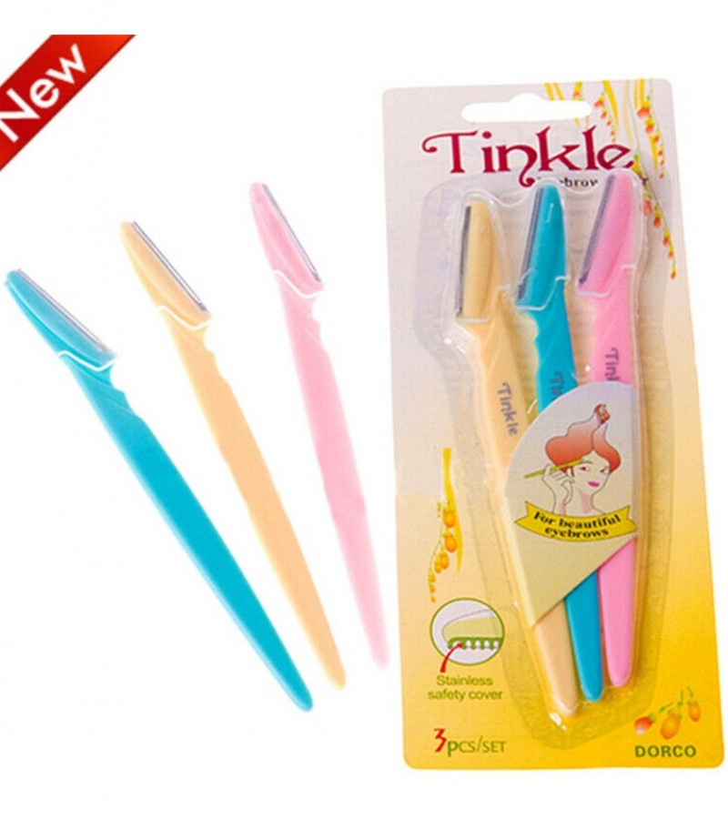 3 Tinkle Razor Eyebrow Shaper Trimmer Razor Twinkle Face Bikini Hair Removers
