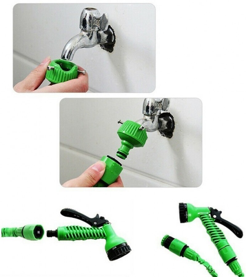 7 Patterns Water Nozzle Head Hose Sprayer Garden Spray Auto Car Washing_Gun