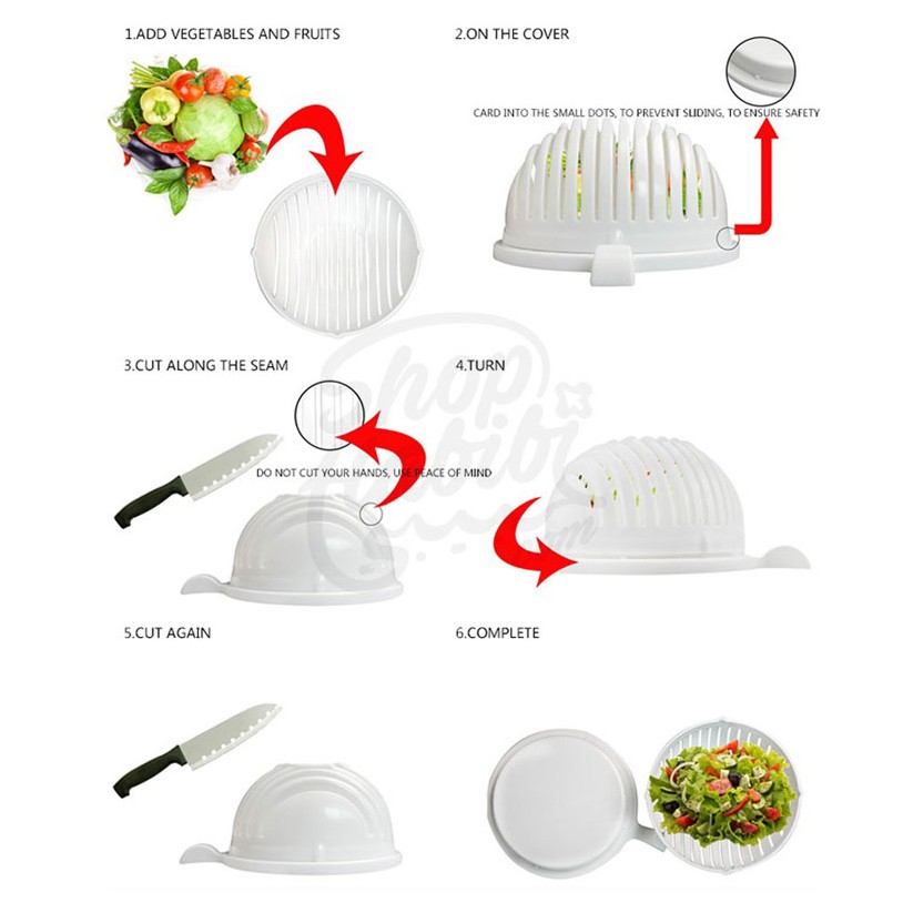 Salad Cutter Bowl Perfect Fruit Vegetable Slicer