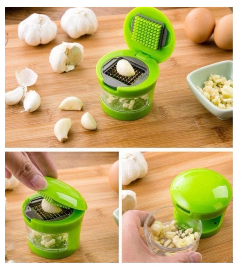 Garlic Food Chopper Cutter Kitchen Gadgets - Green