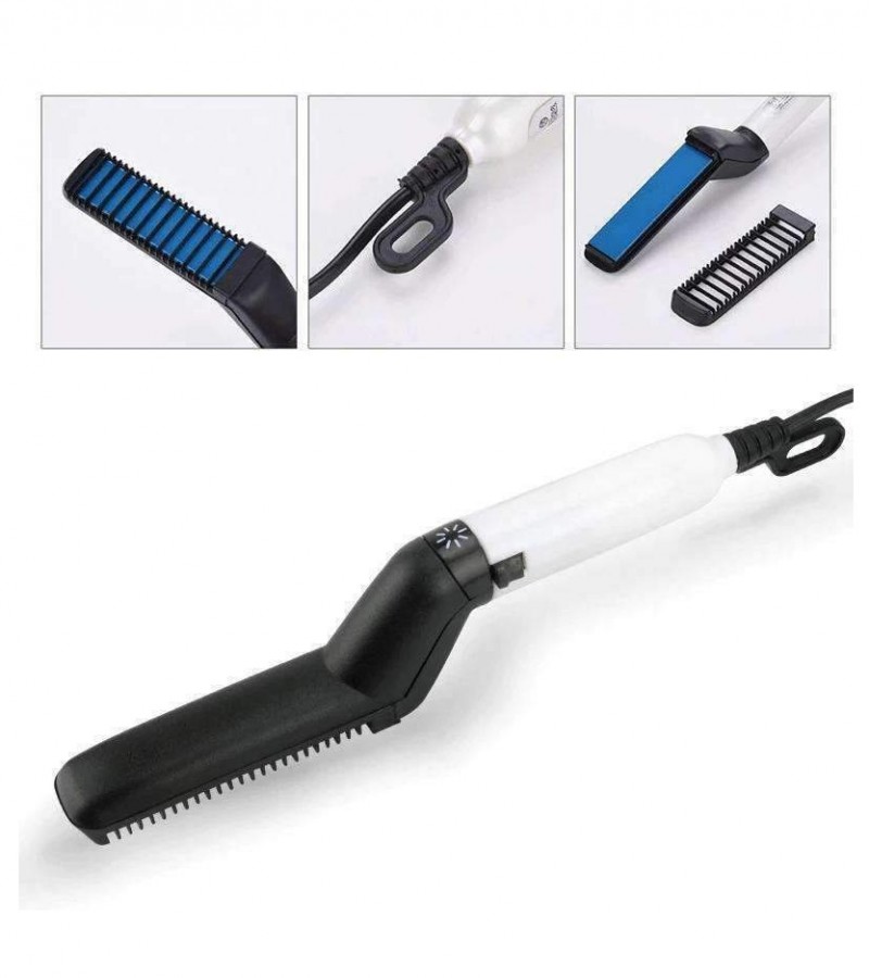 Hair Beard Straightener modelling Comb Brush for Men & Women