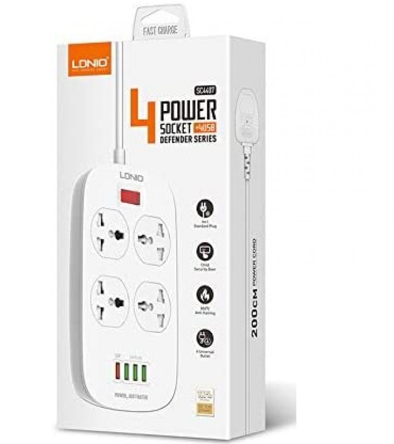 LDNIO 100-250V USB Power Strip QC3.0 4 USB With 4 USB Universal Socket