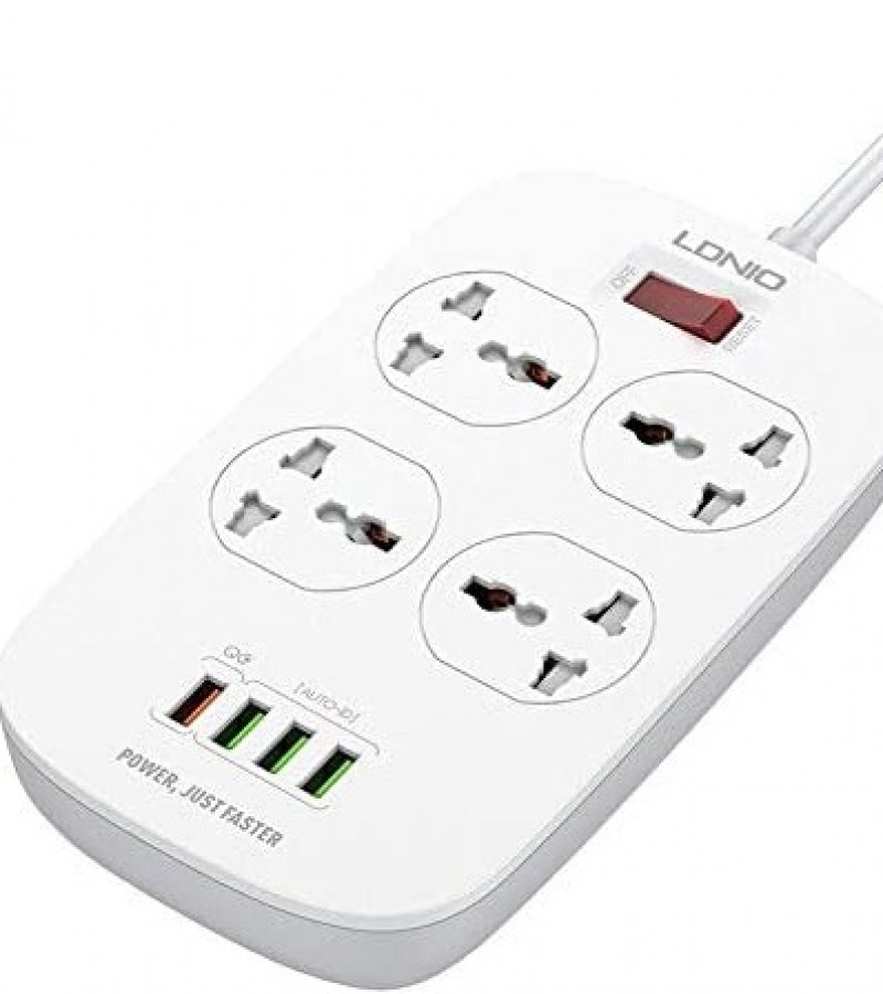 LDNIO 100-250V USB Power Strip QC3.0 4 USB With 4 USB Universal Socket