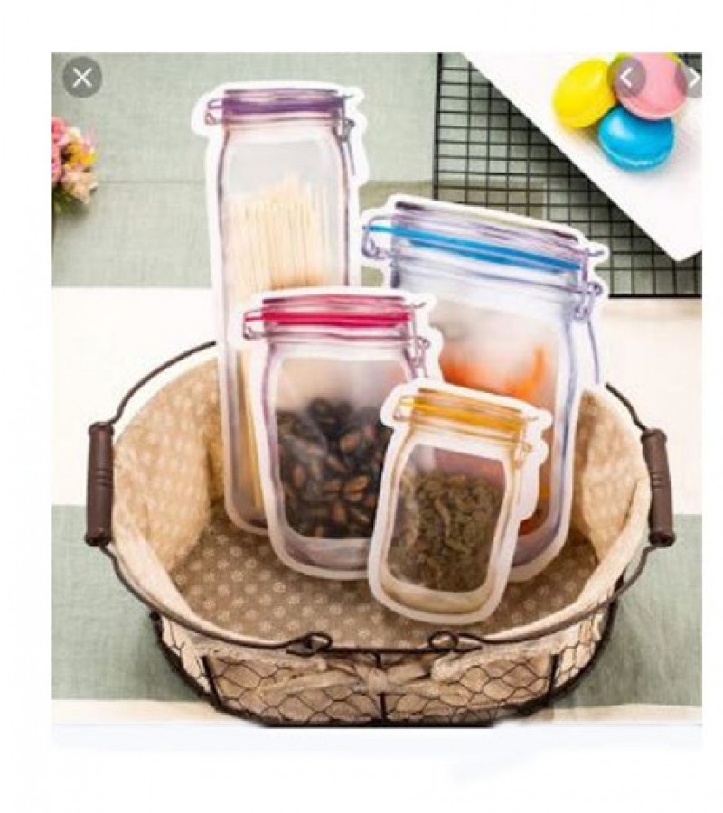 Reusable Jar Bags Ziplock Bag Airtight - Pack of 3