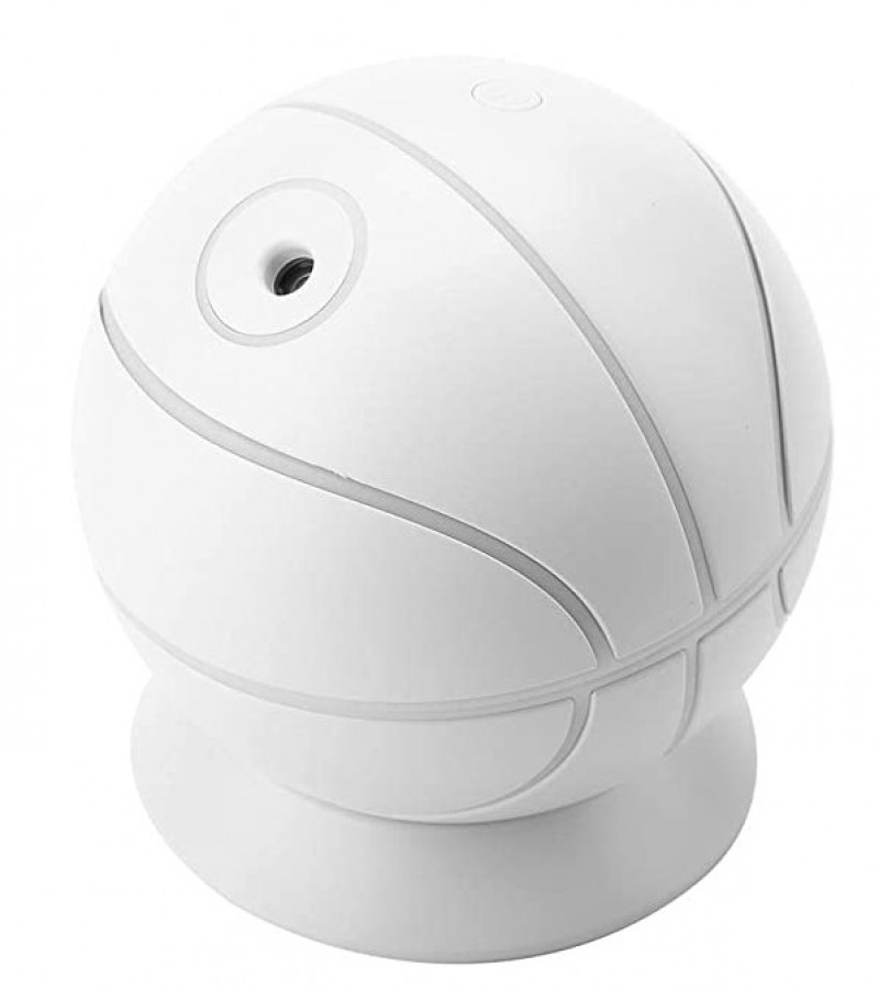 Rotatable Basketball Shaped Air Humidifier Night Light with USB Cable 240ml