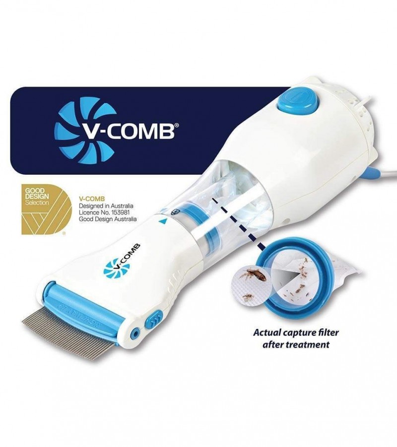 VComb Mess & Chemical Free Head Lice Nit Electrical Treatment