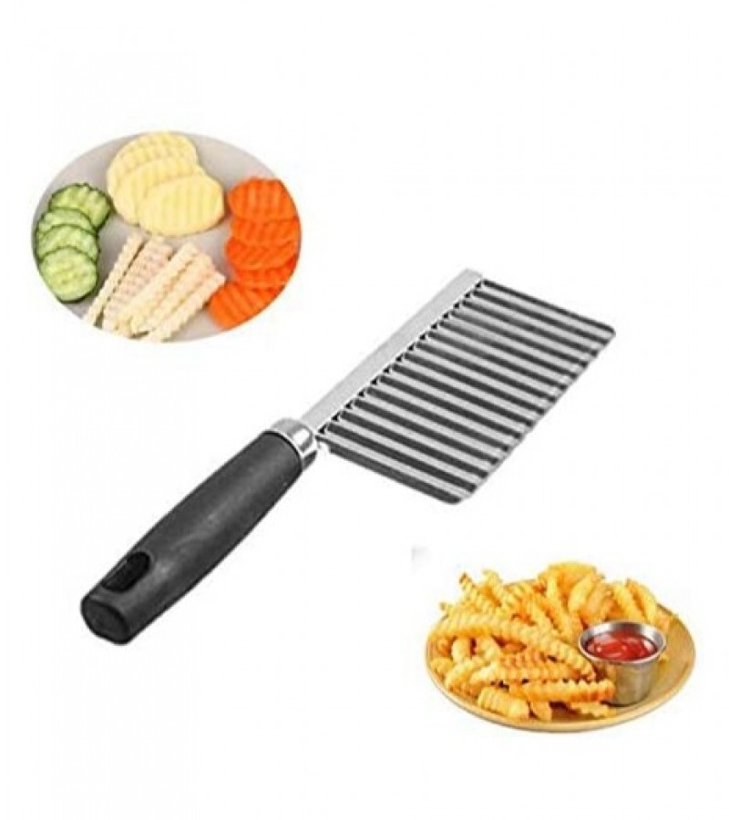 Wavy Chopper Potato Cutter Knife Crinkle Tool